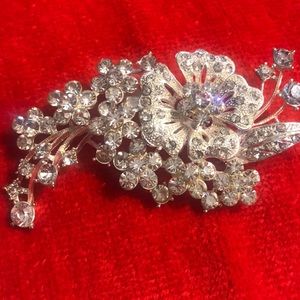 Silver Flower Brooch